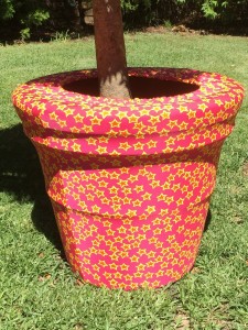 Pink and Yellow stars pot covers